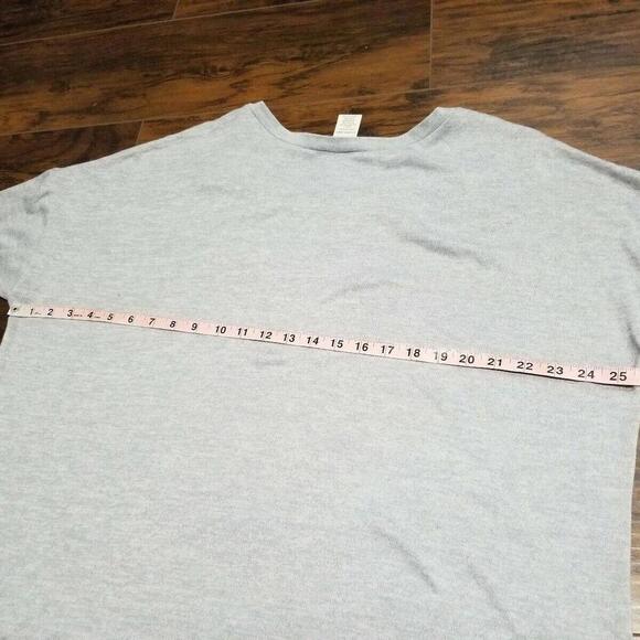Terra Sky Shirt Plus Size 1x Gray Long stretch short sleeve high low - Picture 4 of 5
